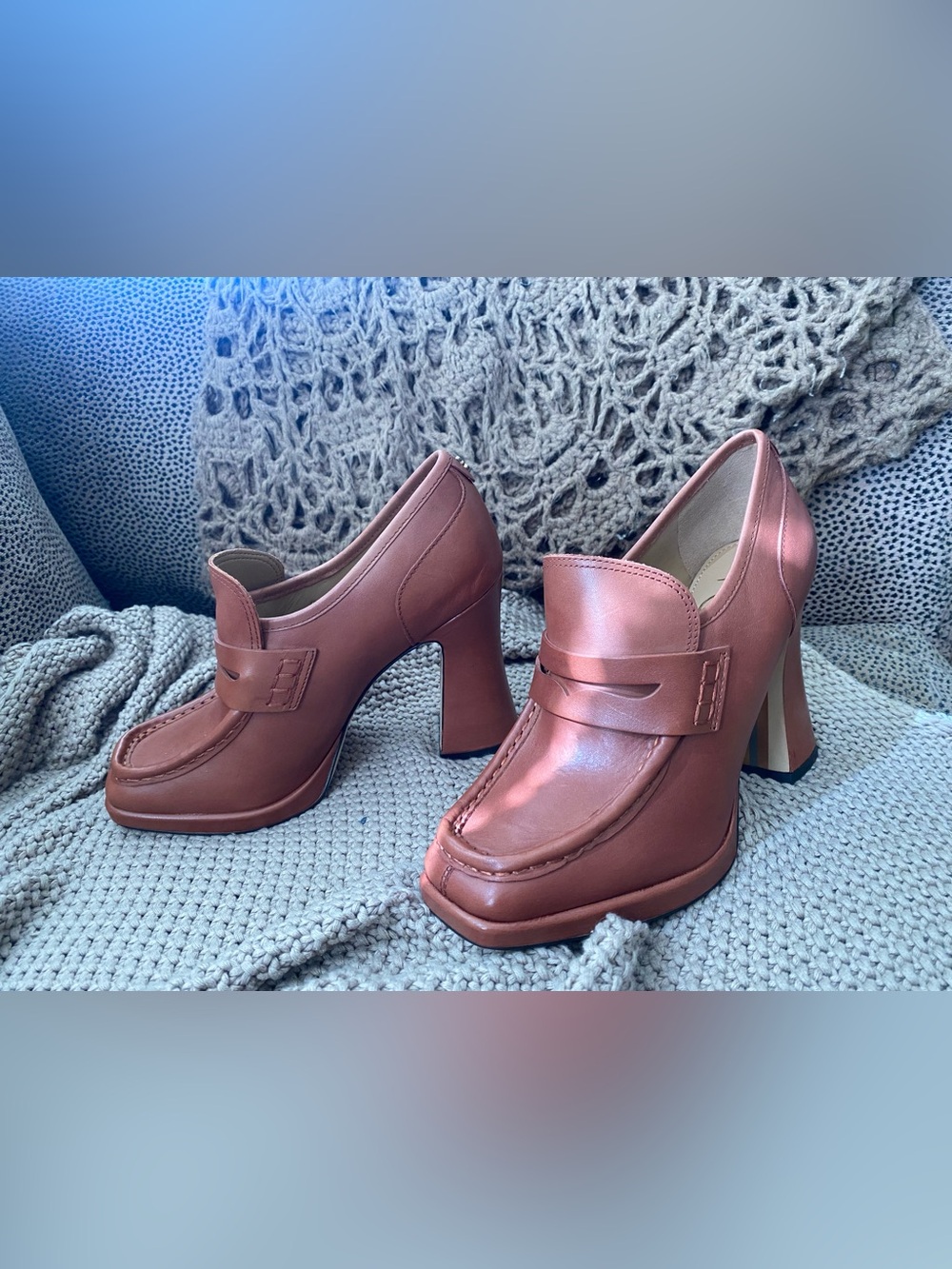 Sam Edelman Jeanette platform loafer mocha brown 8.5 NEW - Picture 5 of 5